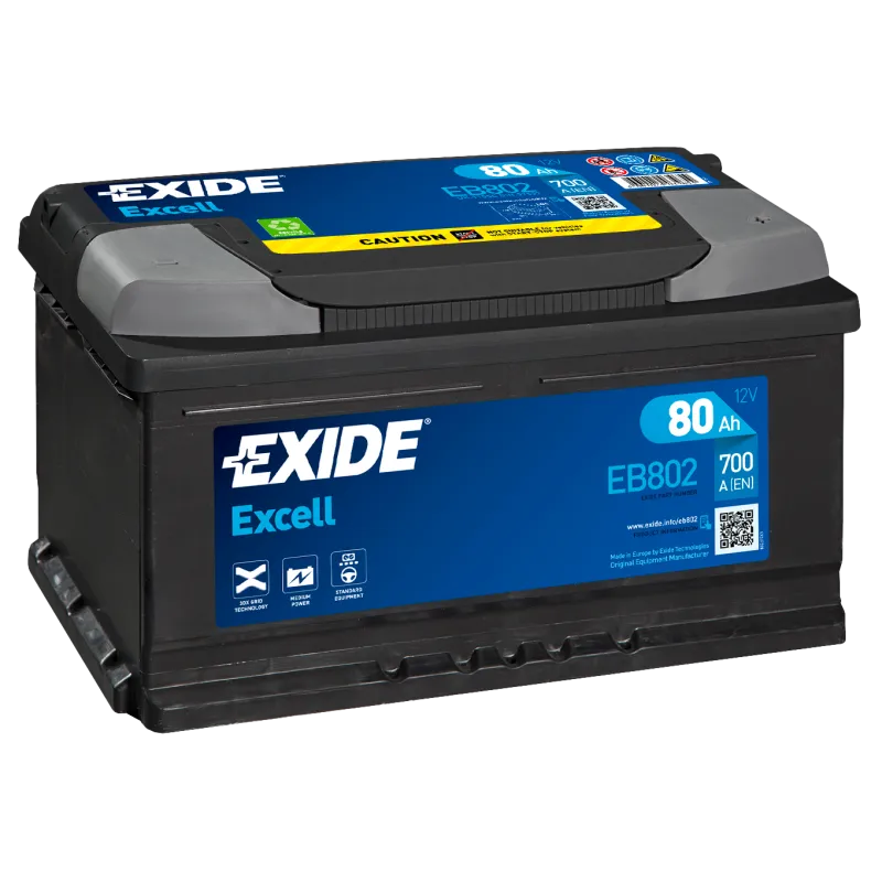 Exide EB802. starter battery Exide 80Ah 12V