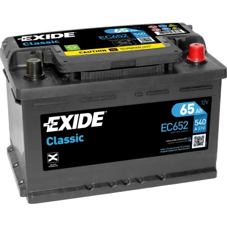 Exide EC652. starter battery Exide 65Ah 12V