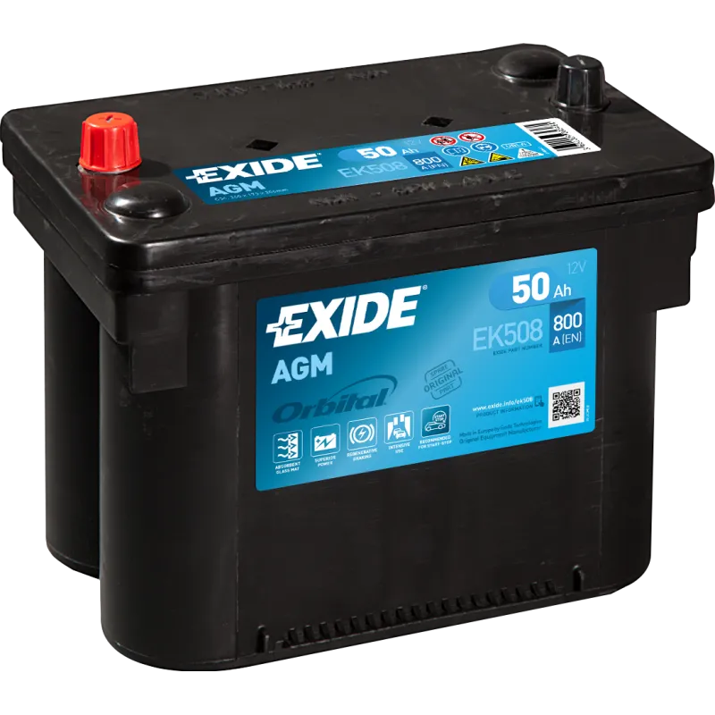 Exide EK508. bateria de arranque Exide 50Ah 12V