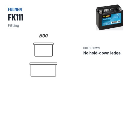 Zusatzbatterie Fulmen FK111 12V 11Ah 150A AGM – Pole und Befestigung