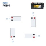 Truck battery Fulmen FX1803 12V 180Ah 1000A EFB – polarity (layout 3)