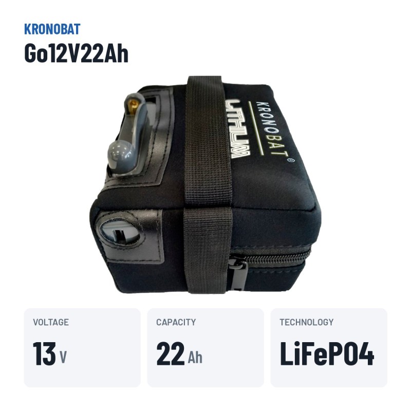 Batterie de traction Kronobat Go12V22Ah 12V Litio | baterias.com