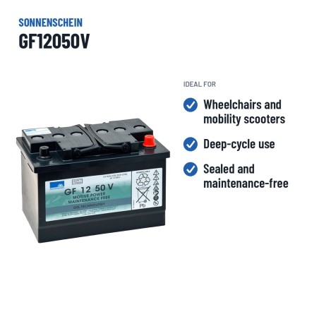 Batteria a trazione Sonnenschein GF12050V 12V 55Ah GEL – usi consigliati