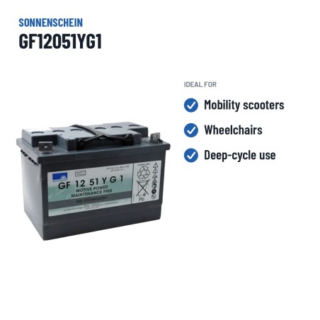 Batteria a ciclo profondo Sonnenschein GF12051YG1 12V 56Ah GEL – usi consigliati