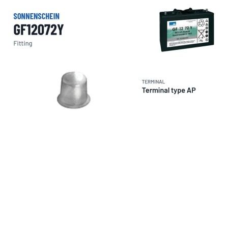 Batteria a ciclo profondo Sonnenschein GF12072Y 12V 80Ah GEL – terminali e fissaggio