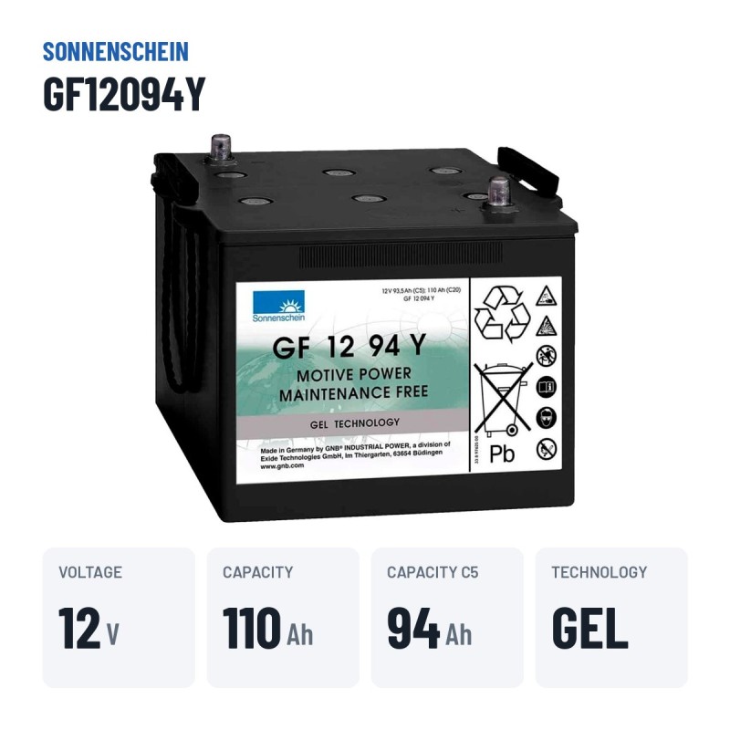 Batteria a ciclo profondo Sonnenschein GF12094Y 12V 110Ah GEL