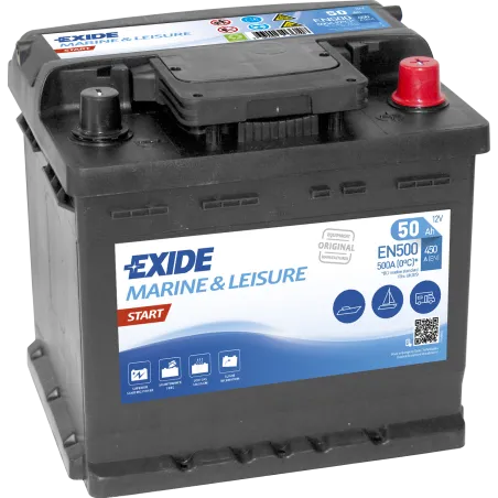Exide EN500. Batterie für nautische Anwendungen Exide 50Ah 12V