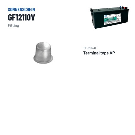 Traction battery Sonnenschein GF12110V 12V 120Ah GEL – terminal and hold-down