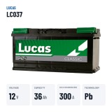 Batteria auto Lucas LC037 12V 36Ah 300A – dati principali