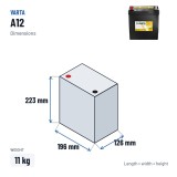 Batteria auto Varta A12 12V 35Ah 340A – dimensioni 196 × 126 × 223 mm