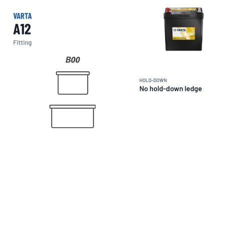 Batería de coche Varta A12 12V 35Ah 340A – borne y sujeción