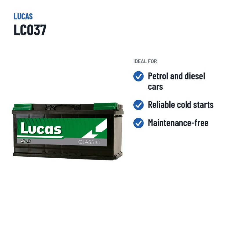 Batteria auto Lucas LC037 12V 36Ah 300A – usi consigliati