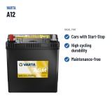 Batería de coche Varta A12 12V 35Ah 340A – usos recomendados
