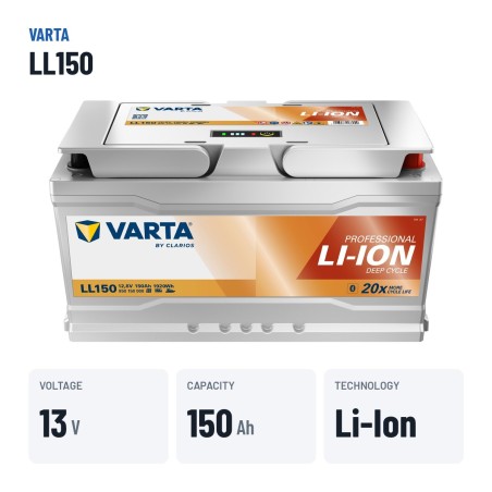 Marine battery Varta LL150 12.8V 150Ah Li-Ion | baterias.com