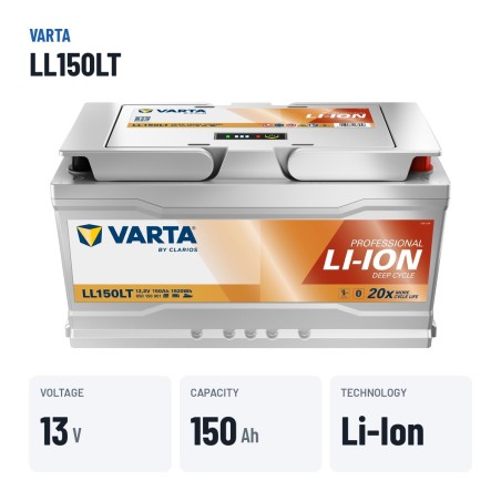 Batterie marine Varta LL150LT 12.8V 150Ah Li-Ion – caractéristiques clés