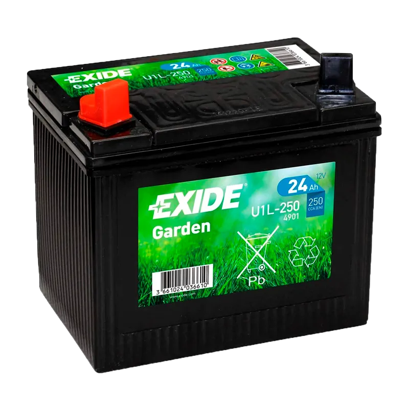 Exide 49901(U1L-250). bateria de cortador de grama Exide 24Ah