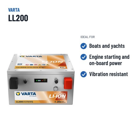 Bootsbatterie Varta LL200 12.8V 200Ah Li-Ion – empfohlene Einsatzbereiche