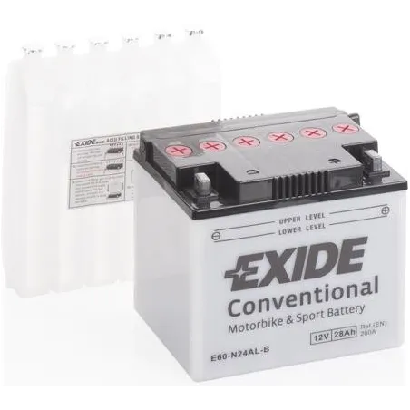 Exide E60-N24AL-B. Batterie de moto Exide 28Ah 12V