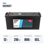 Batteria camion Exide ED2103T 12V 210Ah 800A GEL – dati principali