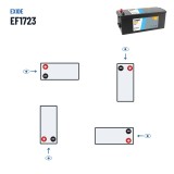 LKW-Batterie Exide EF1723 12V 172Ah 1390A – Polarität (Schaltung 3)