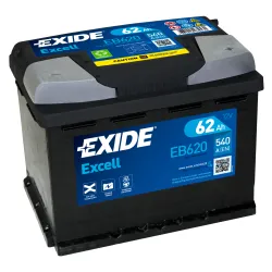 Exide EB620. Starterbatterie Exide 62Ah 12V