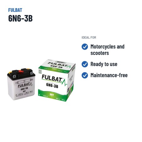 Batteria moto Fulbat 6N6-3B 6V 6.3Ah 50A – usi consigliati