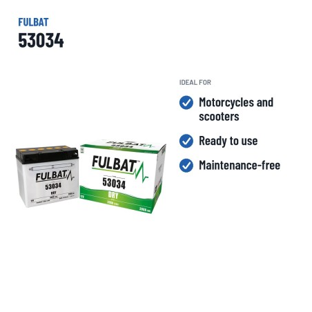 Batterie moto Fulbat 53034 12V 30Ah 300A – utilisations recommandées