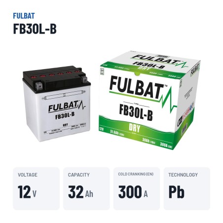 Motorcycle battery Fulbat FB30L-B 12V 31.6Ah 300A – key specs