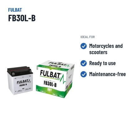 Batterie moto Fulbat FB30L-B 12V 31.6Ah 300A – utilisations recommandées