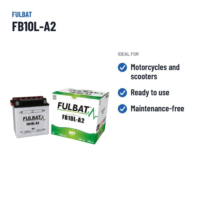 Motorcycle battery Fulbat FB10L-A2 12V 11.6Ah 130A – recommended uses