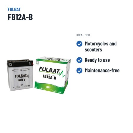 Batteria moto Fulbat FB12A-B 12V 12.6Ah 155A – usi consigliati