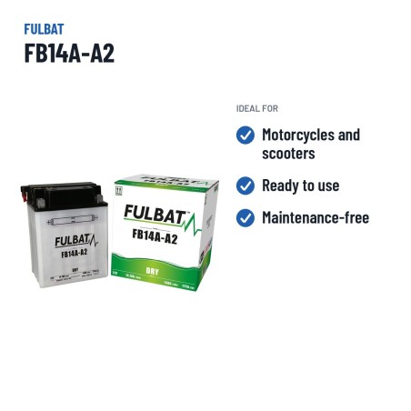 Batterie moto Fulbat FB14A-A2 12V 14.7Ah 175A – utilisations recommandées