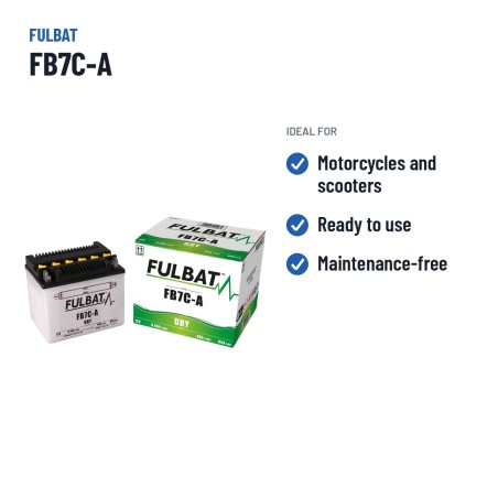 Batería de moto Fulbat FB7C-A 12V 8.4Ah 85A – usos recomendados
