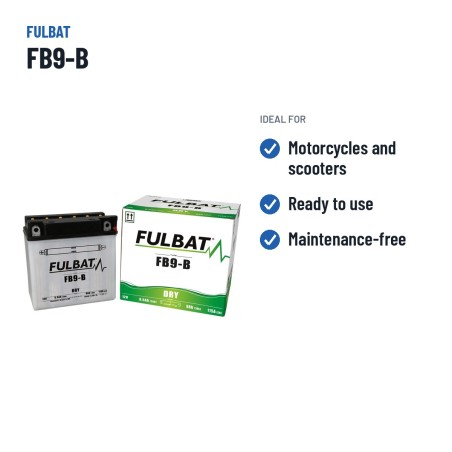 Motorradbatterie Fulbat FB9-B 12V 9.5Ah 115A – empfohlene Einsatzbereiche