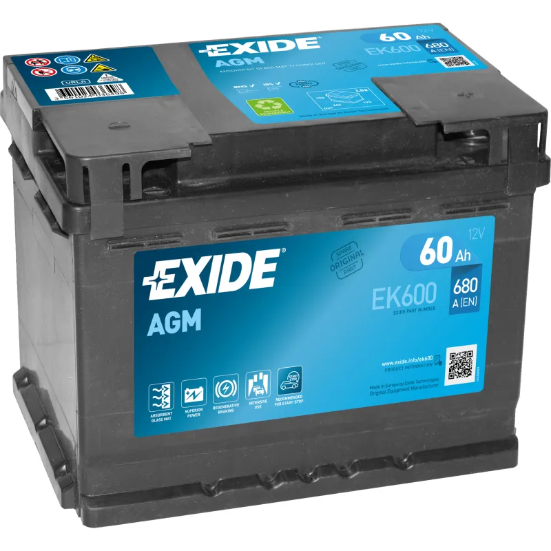 Batterie Exide EK600 60Ah EXIDE - 1