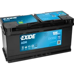 Exide EK1050. starter battery Exide 105Ah 12V