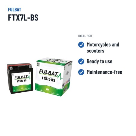 Batteria moto Fulbat FTX7L-BS 12V 6.3Ah 100A AGM – usi consigliati