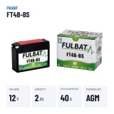 Motorradbatterie Fulbat FT4B-BS 12V 2.4Ah 40A AGM | baterias.com