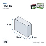 Motorradbatterie Fulbat FT4B-BS 12V 2.4Ah 40A AGM | baterias.com