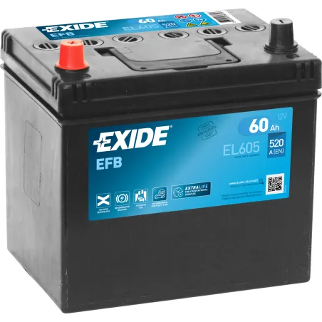 Bateria Exide EL605 60Ah EXIDE - 1