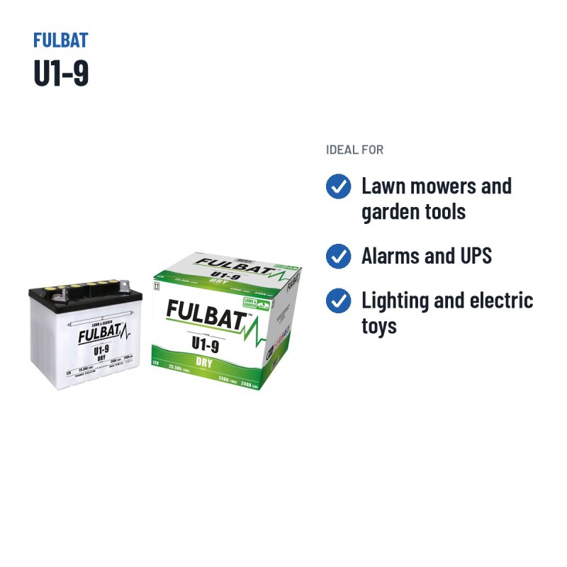 Rasenmäher-Batterie Fulbat U1-9 24V 25.3Ah 240A – empfohlene Einsatzbereiche
