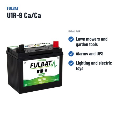 Batería de cortacésped Fulbat U1R-9 Ca/Ca 12V 28Ah 300A