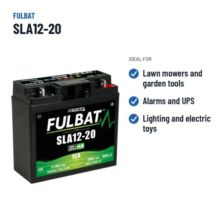 Lawnmower battery Fulbat SLA12-20 12V 21.1Ah 180A AGM – recommended uses