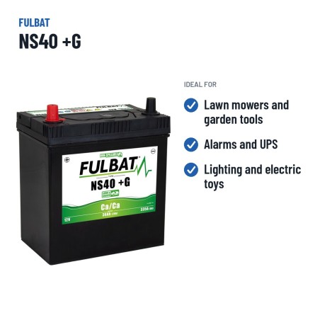 Batteria per rasaerba Fulbat NS40 +G 12V 36Ah 335A – usi consigliati