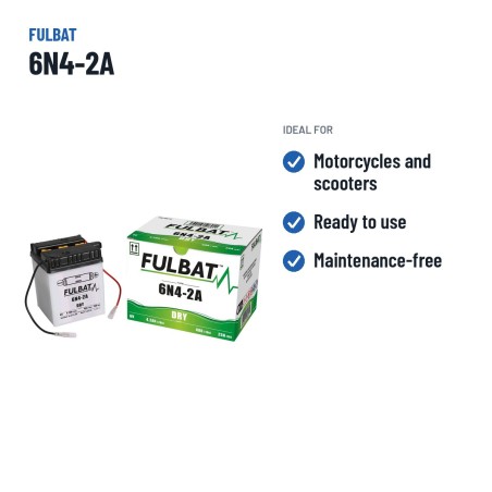 Motorcycle battery Fulbat 6N4-2A 6V 4.2Ah 25A – recommended uses