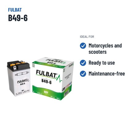 Motorcycle battery Fulbat B49-6 6V 8.4Ah 80A – recommended uses