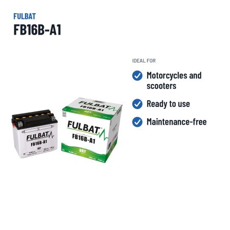 Motorradbatterie Fulbat FB16B-A1 12V 16.8Ah 210A – empfohlene Einsatzbereiche