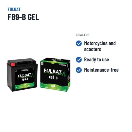 Batterie moto Fulbat FB9-B GEL 12V 9.5Ah 115A GEL – utilisations recommandées