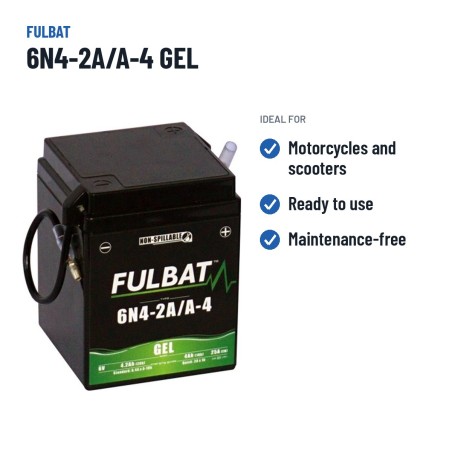 Motorcycle battery Fulbat 6N4-2A/A-4 GEL 6V 4.2Ah 25A GEL – recommended uses