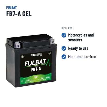 Motorradbatterie Fulbat FB7-A GEL 12V 8.4Ah 120A GEL – empfohlene Einsatzbereiche